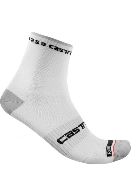 Pánské cyklistické ponožky CASTELLI Rosso Corsa Pro 9, white
