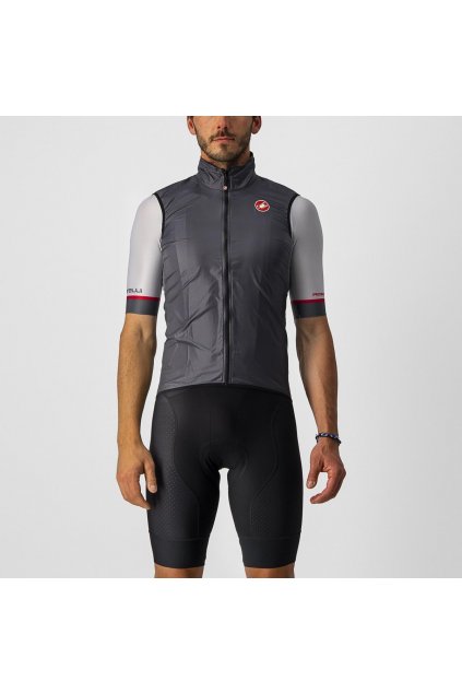 Pánká lehká cyklistická vesta CASTELLI Aria, dark grey