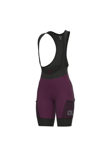 Dámské letní gravel cyklistické kalhoty ALÉ OFF-ROAD GRAVEL STONES CARGO LADY, plum