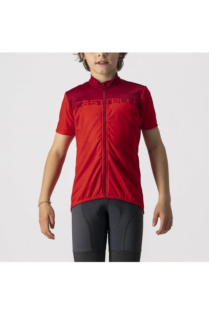 Dětský cyklistický dres CASTELLI Neo Prologo, red/pro red