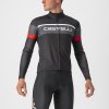 Pánský cyklistický dres CASTELLI Passista, light black/dark gray-red