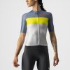 Dámský letní cyklistický dres CASTELLI Aero Pro W, silver grey/sulphur