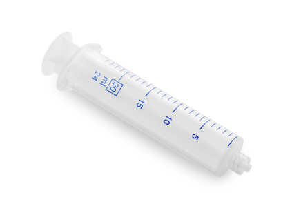 Syringe luer lock 24 ml for bleeding