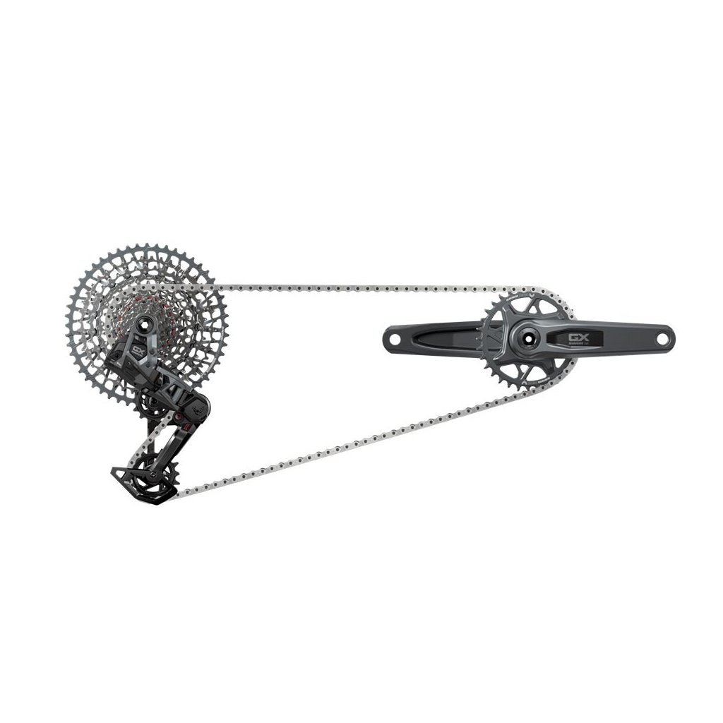 Sram GX Eagle Transmission AXS (T-Type), sada komponentov - 165 mm kľuky