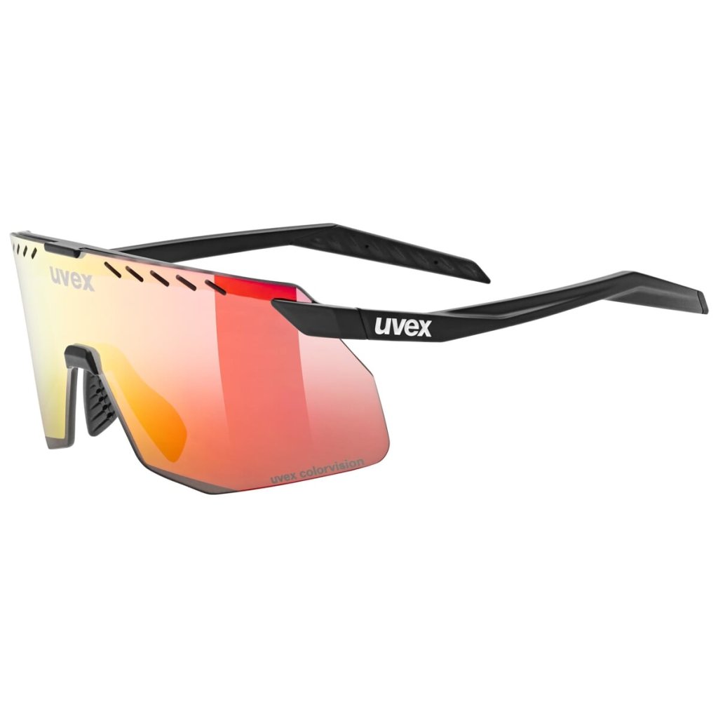 Uvex Pace Stage S CV, cyklistické okuliare - BLACK MATT/MIR.RED