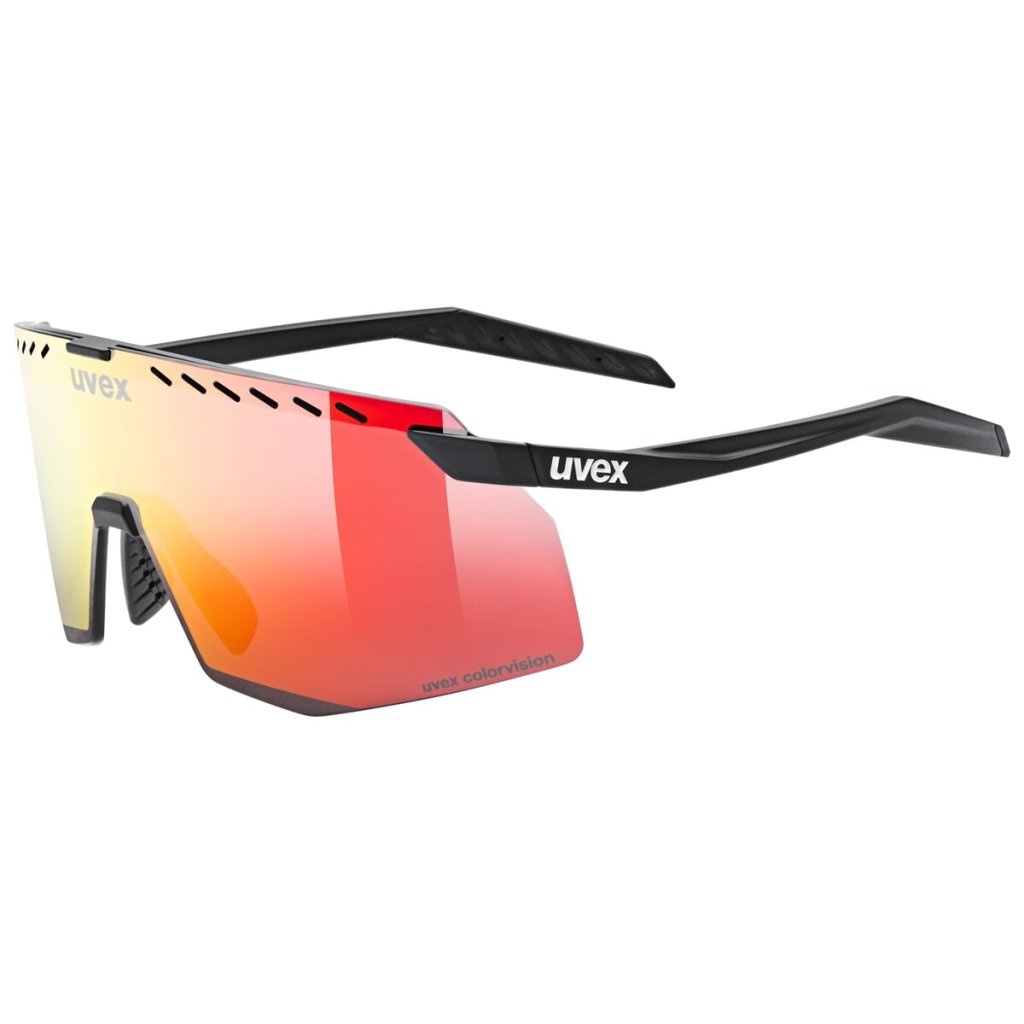 Uvex Pace Stage CV, cyklistické okuliare - BLACK MATT/MIR. RED