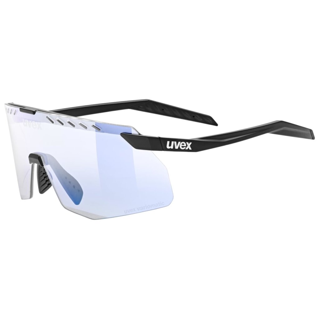 Uvex Pace Stage S V, cyklistické okuliare - BLACK MATT/MIR.BLUE