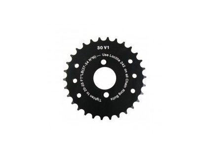 Chain Ring Luftalarm 30T Alum 6.35mm Blast Black W/CNC