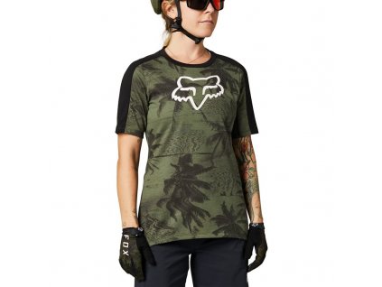 Dámsky dres Fox Women Ranger Drirelease SS Jersey Olive Green