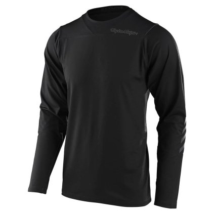 Dres Troy Lee Designs Skyline LS Jersey Solid Black (Veľkosť M)