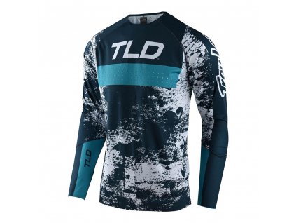 Dres Troy Lee Designs Sprint Ultra Grime Marine Blue Bird - Veľkosť: XL