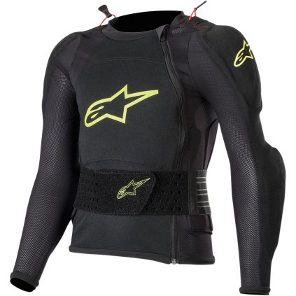 Alpinestars Bionic Plus Youth, detská ochranná bunda - Black/Yellow/Fluo (Veľkosť YL/YXL)