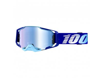 MX okuliare 100% ARMEGA Goggle Royal - Blue Mirror Lens
