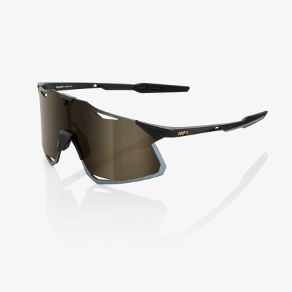 100% Hypercraft, okuliare - Matte Black/Soft Gold Mirror Lens