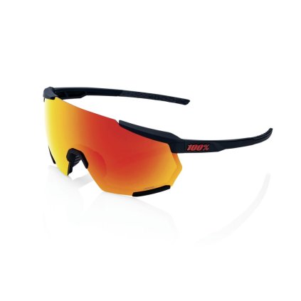 100% Racetrap 3.0, okuliare - Soft Tact Black - HiPER Red Multilayer Mirror Lens