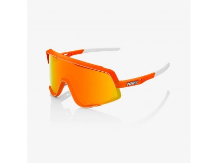 100% GLENDALE Soft Tact Neon Orange - HiPER Red Multilayer Mirror Lens