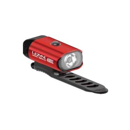 Lezyne Mini Drive 400, predné svetlo na bicykel - Red/Hi Gloss