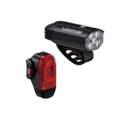 Lezyne Fusion Drive 500+ /  Ktv Drive Pro+ Pair Satin Black/Black