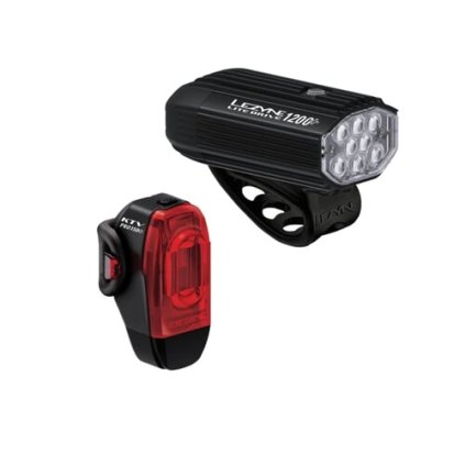Lezyne Lite Drive 1200+ /  Ktv Drive Pro+ Pair Satin Black/Black