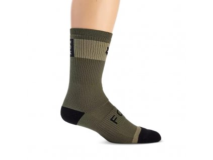 Cyklo ponožky Fox 8" Defend Winter Socks Olive Green