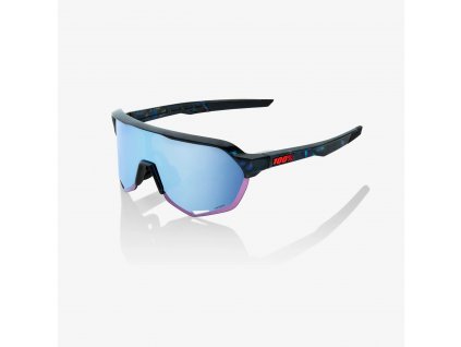 Cyklistické okuliare 100% S2 - Black Holographic - Hiper Blue Multilayer Mirror Lens