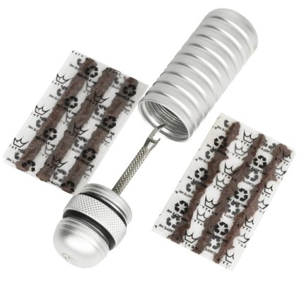 121648 peaty s holeshot tubeless puncture plugger kit matte silver