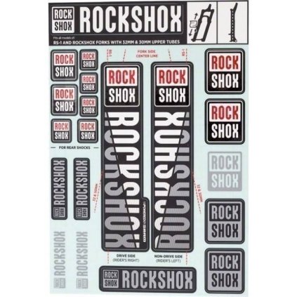 Rockshox Decal Kit 30/32/RS1 - White
