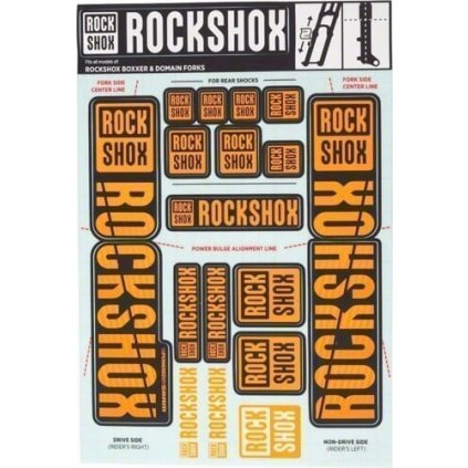 Rockshox Decal Kit 35mm DC - Neo2 Orange