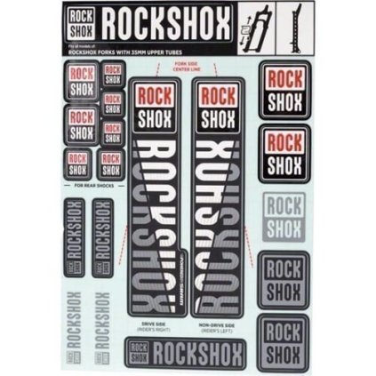 Rockshox Decal Kit 35mm DC - White