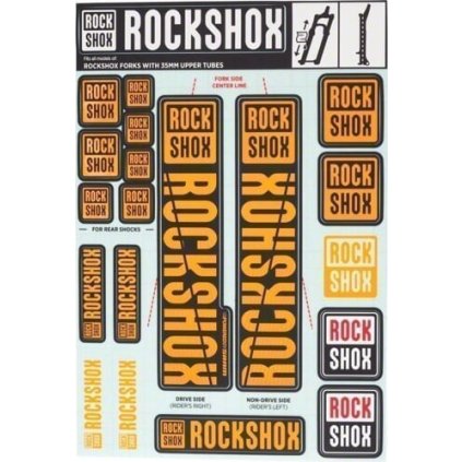 Rockshox Decal Kit 35mm - Neo2 Orange