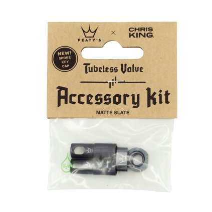 Peaty's X Chris King (Mk2) Slate, príslušenstvo k bezdušovým ventilkom