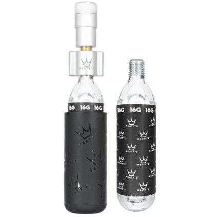 127264 peaty s holeshot co2 pumpa bombicky 2 ks road gravel 16g silver ppr hti rag sil 12 mnoz uni