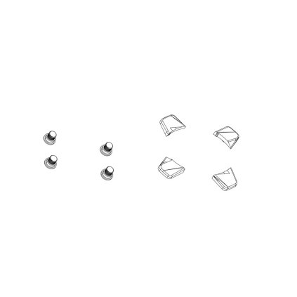 SRAM CHAINRING BOLT KIT 4X1 W GUARD AL BLK