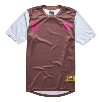 TLD B24D1 YOUTH FLOWLINE SS JERSEY FLIPPED CHOC 01