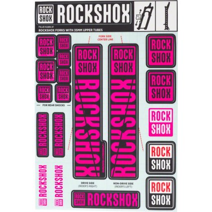 Rockshox Decal Kit 35mm - Magneta