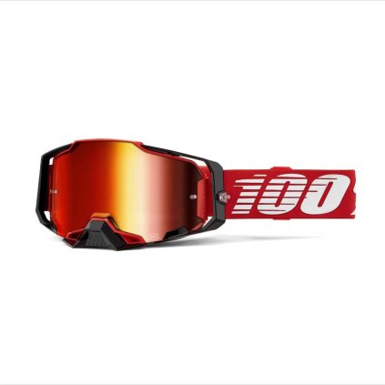 100% ARMEGA Goggle Red - Mirror Red Lens
