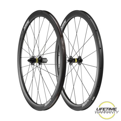 Mavic Cosmic S 40 RB, zapletené kolesá (pár) - ráfikové brzdy - HG orech