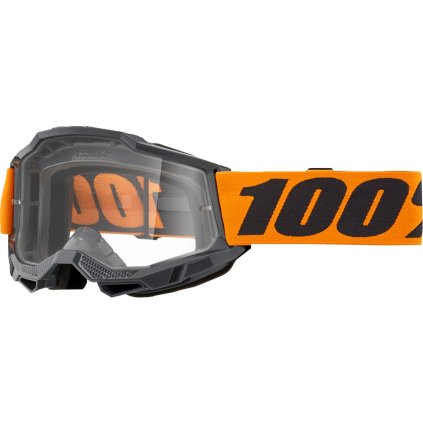 100% ACCURI 2 Orange, MX okuliare - Clear Lens
