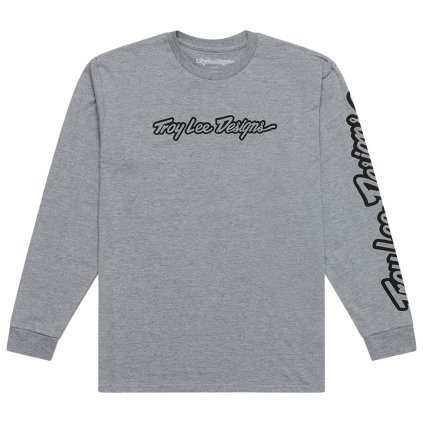 TLD Signature, tričko LS - Gray Heather