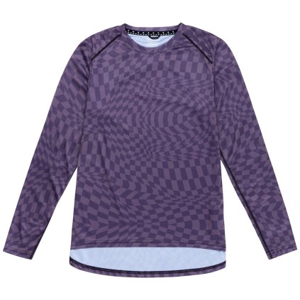 TLD Lilium, dámsky dres LS - Twisted Checkers Deep Purple