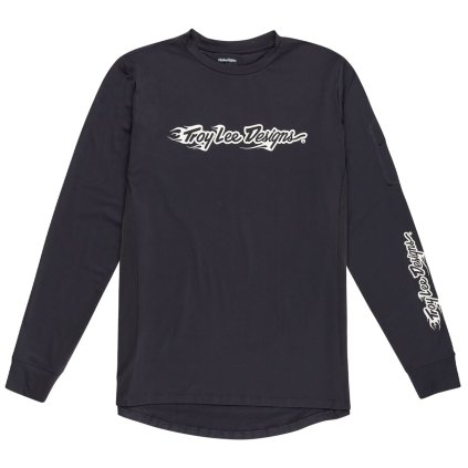 TLD Ruckus Ride Tee, dres LS - Burn Out Carbon