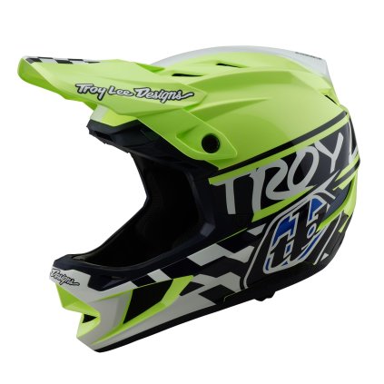 Tld D4 Polyacrylite, prilba - Fifty-50 Navy/Glo Yellow