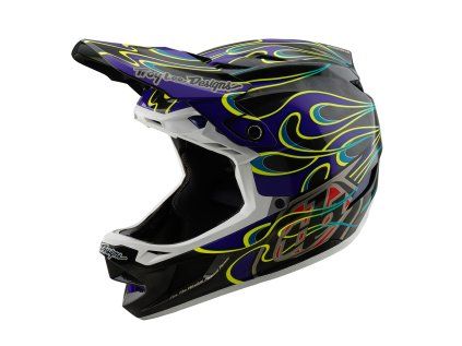 Tld D4 Carbon, prilba - Torched Black/Purple