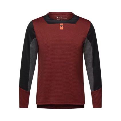 Fox Yth Defend Ls, detský cyklistický dres - Rust