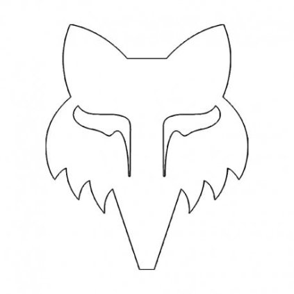 Fox Head 7" Die Cut Vinyl, nálepky - Whitefox head die cut sticker 18 cm w