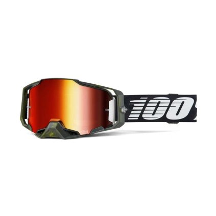 100% Armega, MX okuliare - Soledad/Mirror Red Lens