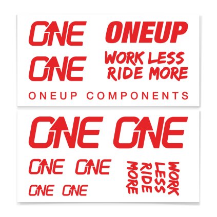 OneUp Decal Kit polep na riadítka - Red