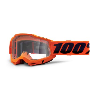 100% Accuri 2, MX okuliare - Neon/Orange - Clear Lens