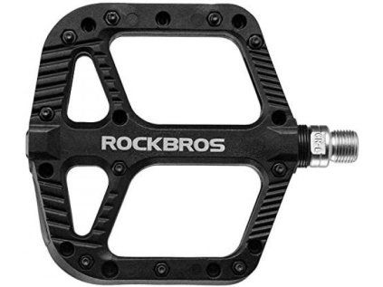 RockBros Flat nylon, pedále - čierne