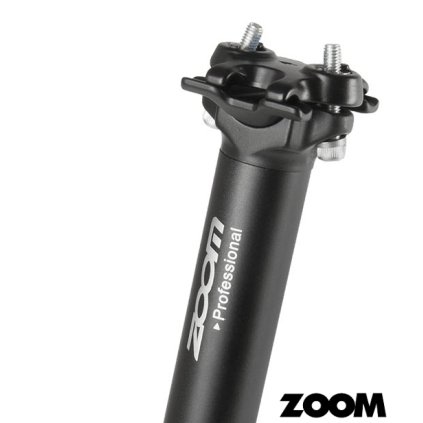 Zoom, sedlovka so zámkom - 31,6 x 350 mm - hliníková (AL), čierna